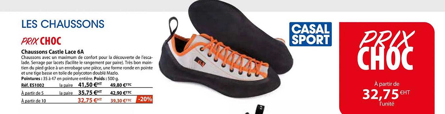 chaussons castle lace 6A