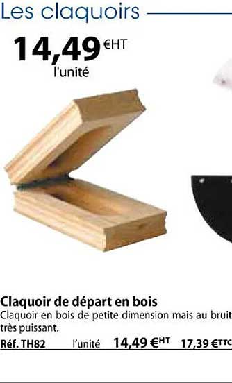 claquoir de départ en bois