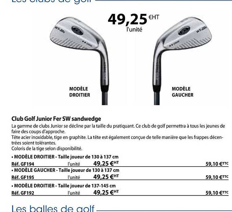 club golf junior fer sw sandwedge