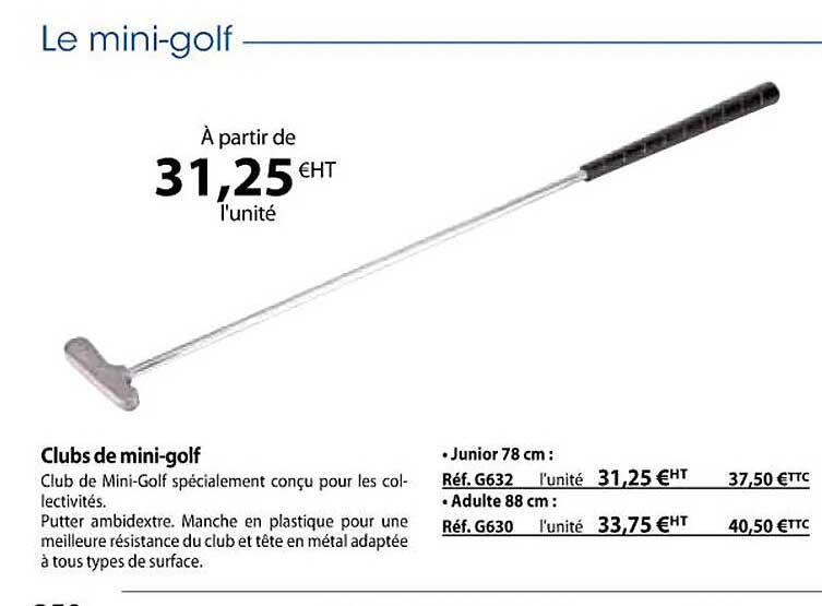 clubs de mini-golf
