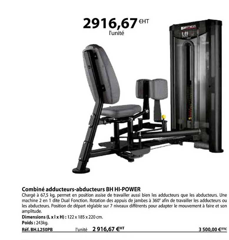 combiné adducteurs-abducteurs bh hi-power