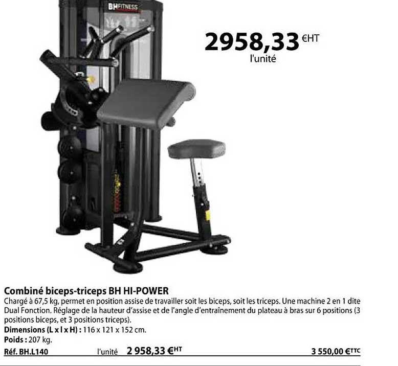 combiné biceps-triceps bh hi-power