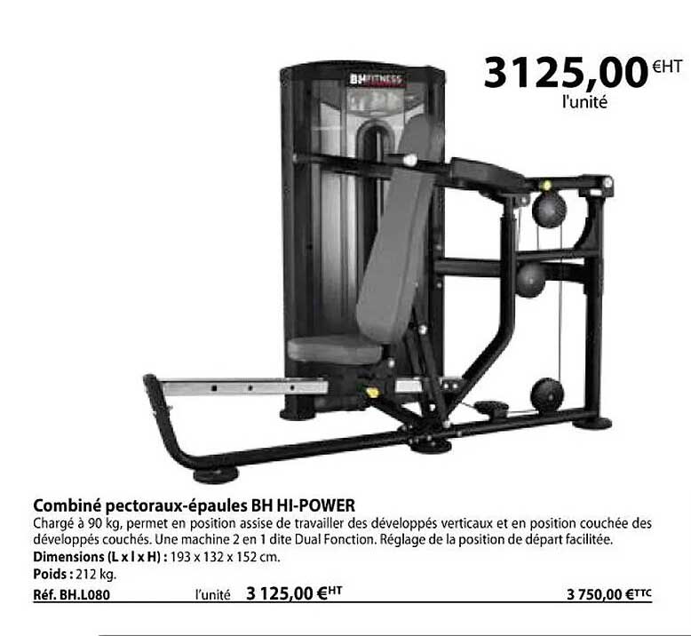 combiné pectoraux-épaules bh hi-power