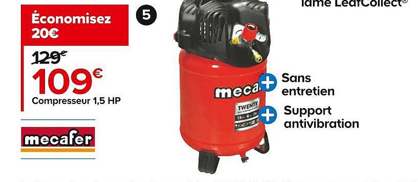 Compresseur 1,5 Hp Mecafer