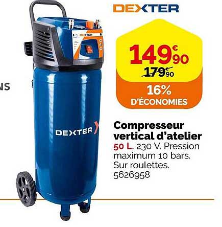 compresseur vertical d'atelier dexter