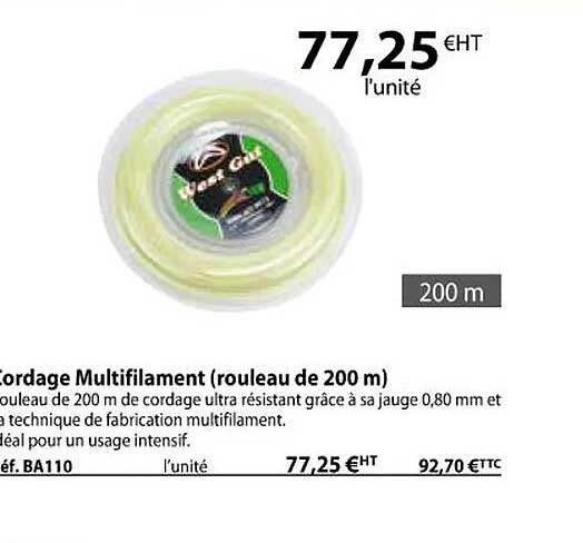 cordage multifilament (rouleau de 200 m)