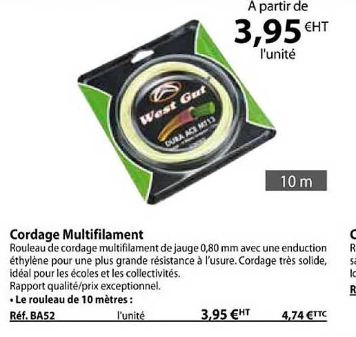 cordage multifilament