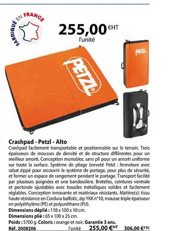 crashpad - petzl - alto