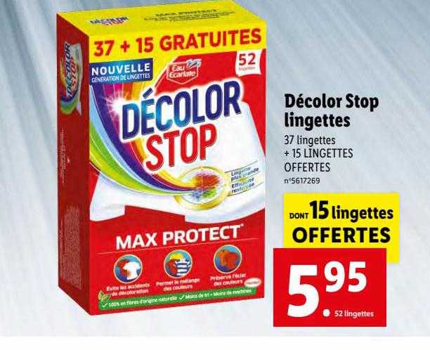 décolor stop lingettes