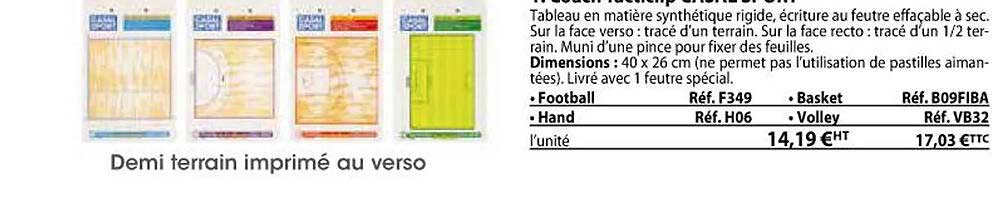 demi terrain imprimé au verso