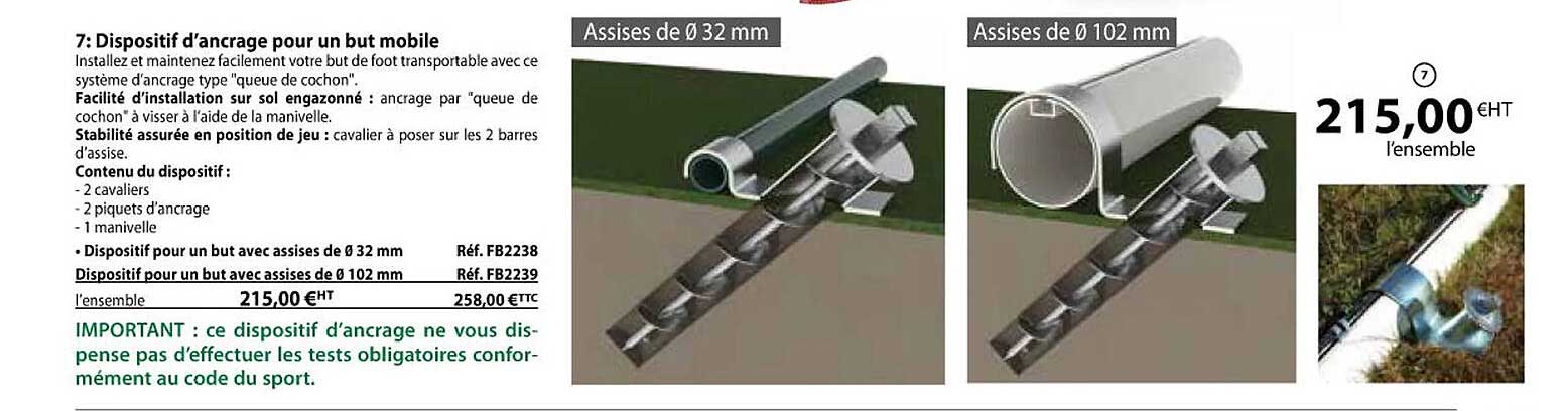 dispositit d'ancrage pour un but mobile