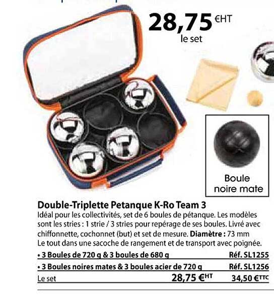 double-triplette pétanque k-ro team 3