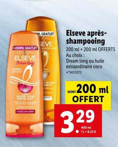 elsève après-shampooing