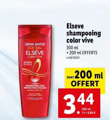 elsève shampooing color vive