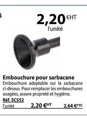 embouchure pour sarbacane