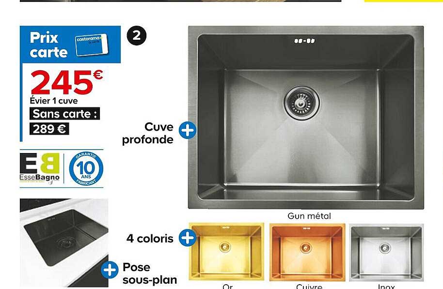 évier 1 cuve esseBagno