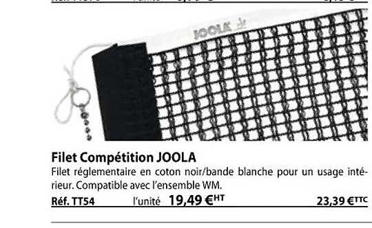 filet compétition joola