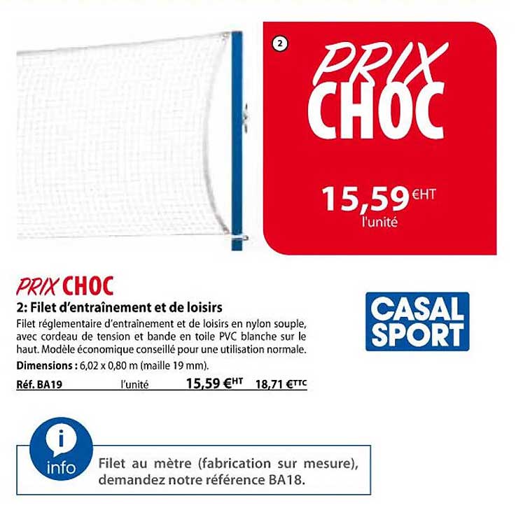 filet d'entraînement et de loisirs