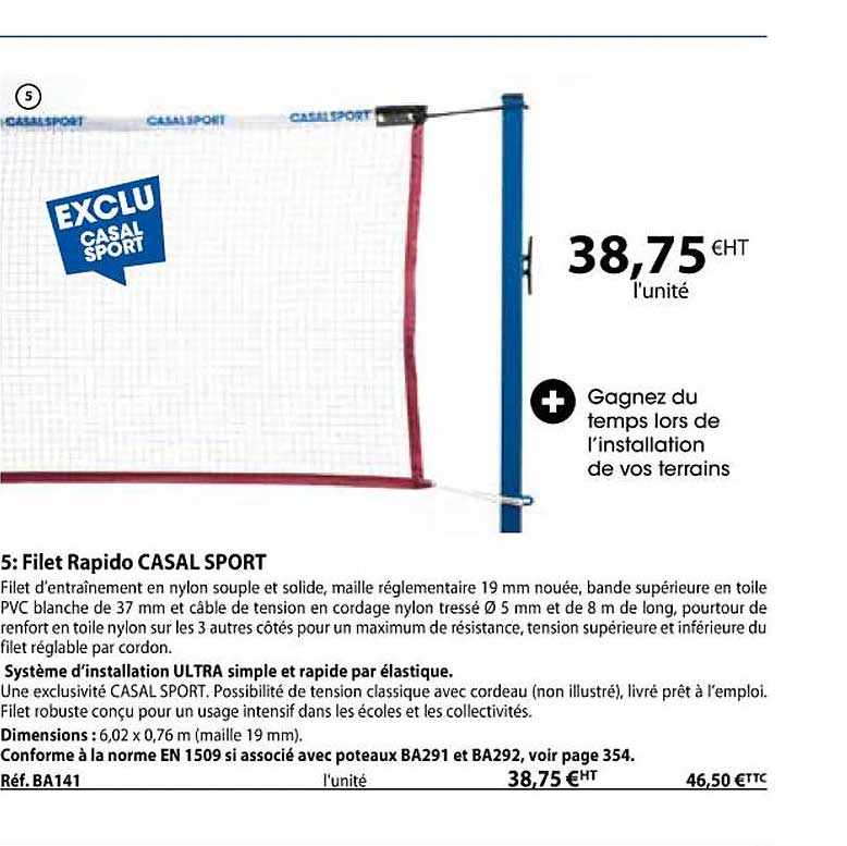 filet rapido casal sport