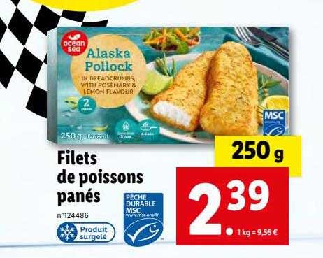 Filets De Poissons Panés Ocean Sea