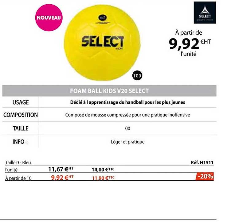 foam ball kids v20 select