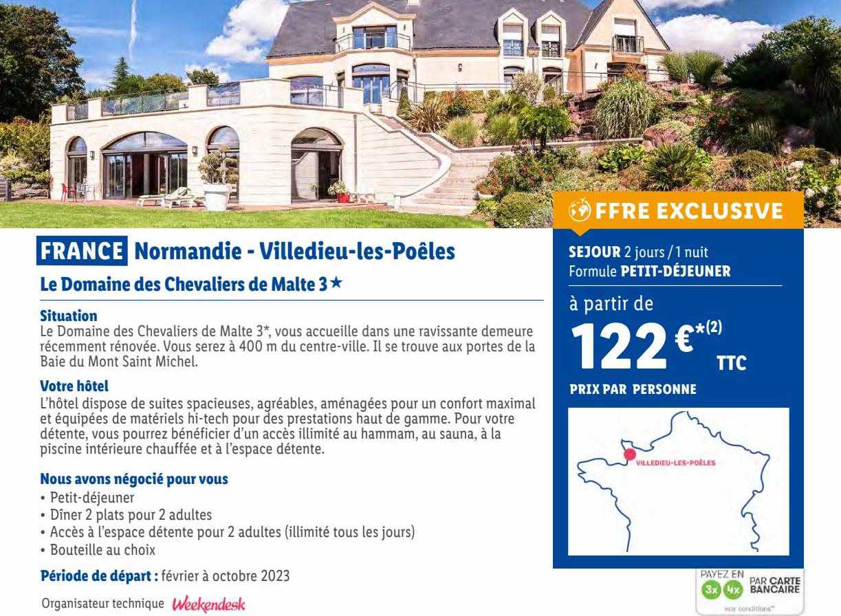 france normandie - villedieu-les-poêles : le domaine des chevaliers de malte 3*