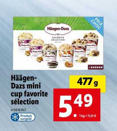 häagen-dazs mini cup favorite sélection