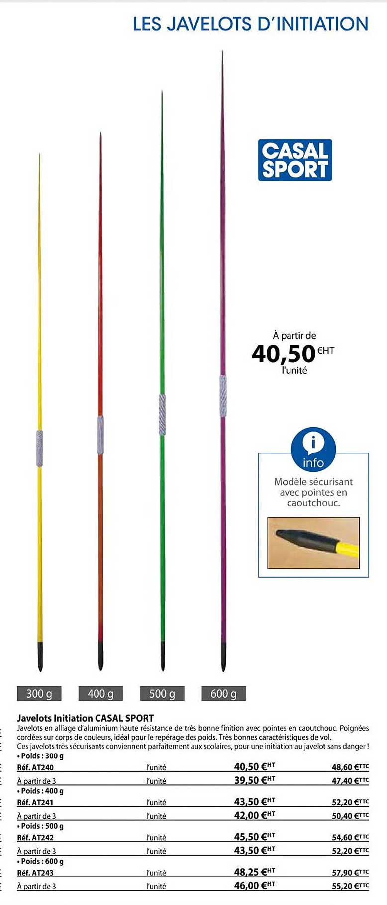 javelots initiation casal sport