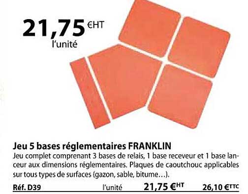 jeu 5 bases réglementaires franklin