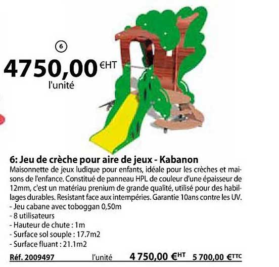 jeu de crèche pour aire de jeux - kabanon