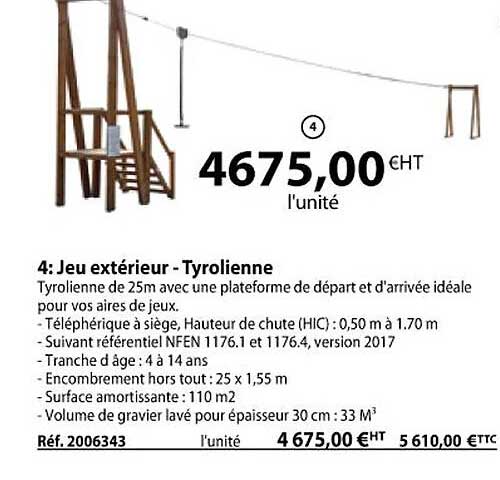 jeu extérieur - tyrolienne