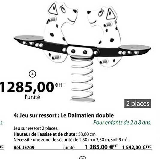 jeu sur ressort : le dalmatien double