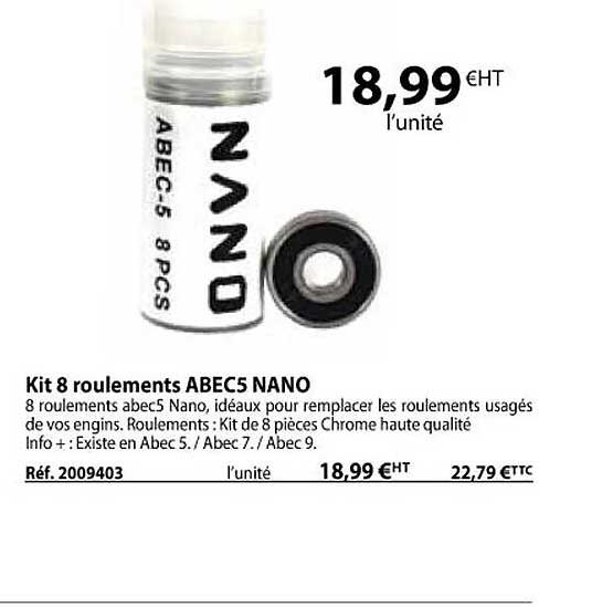 kit 8 roulements abec5 nano