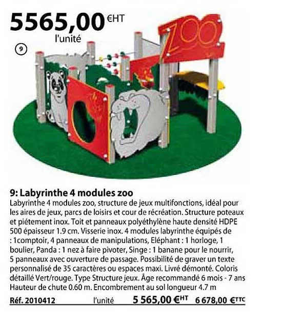 labyrinthe 4 modules zoo