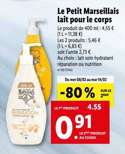 Lait Pour Le Corps Le Petit Marseillais
