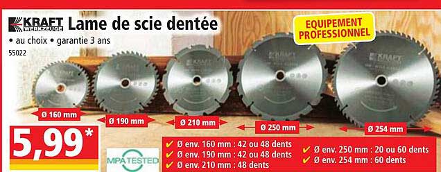 lame de scie dentée kraft werkzeuge