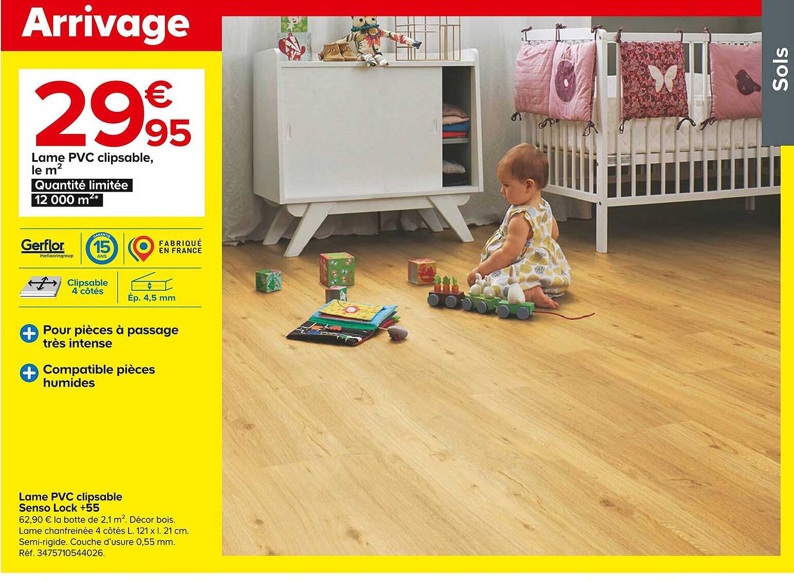 lame pvc clipsable senso lock +55