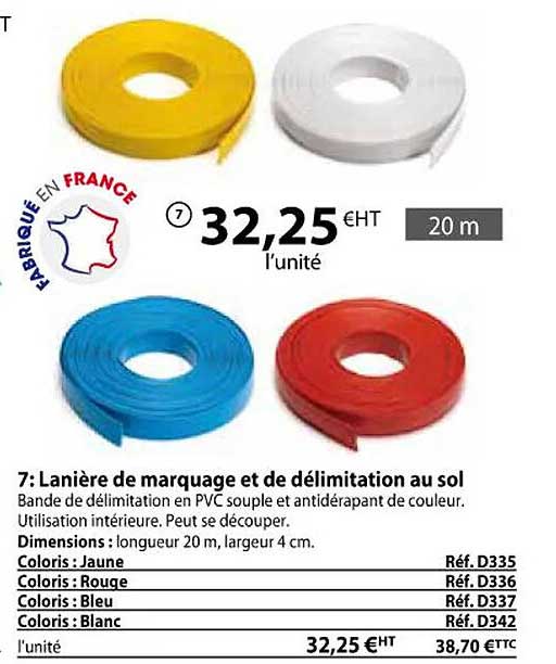 lanière de marquage et de délimitation au sol