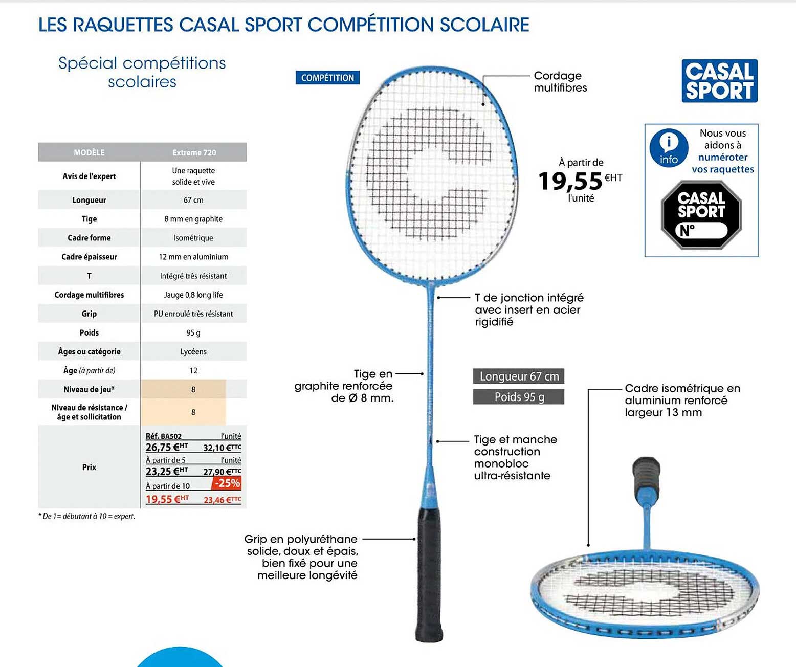 Les Raquettes Casal Sport Compétition Scolaire