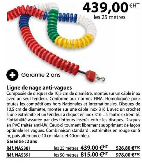 ligne de nage anti-vagues