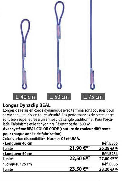 longes dynaclip beal