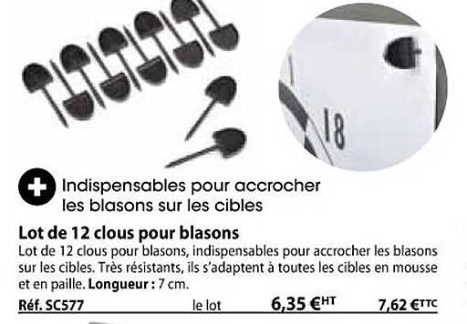 lot de 12 clous pour blasons