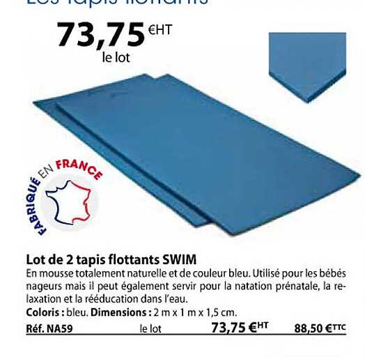 lot de 2 tapis flottants swim