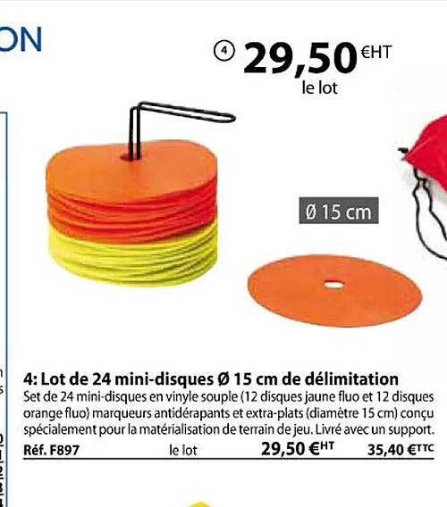 Lot De 24 Minidisques ø 15 Cm De Délimitation