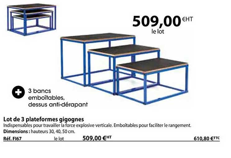 Lot De 3 Plateformes Gigognes