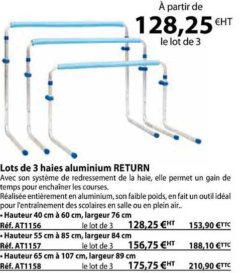 lots de 3 haies aluminium return