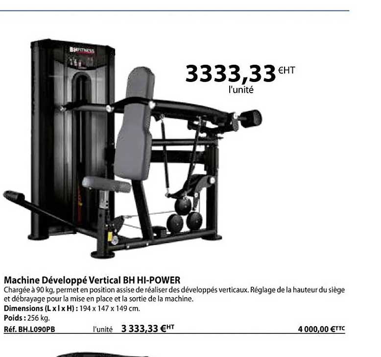 machine développé vertical bh hi-power