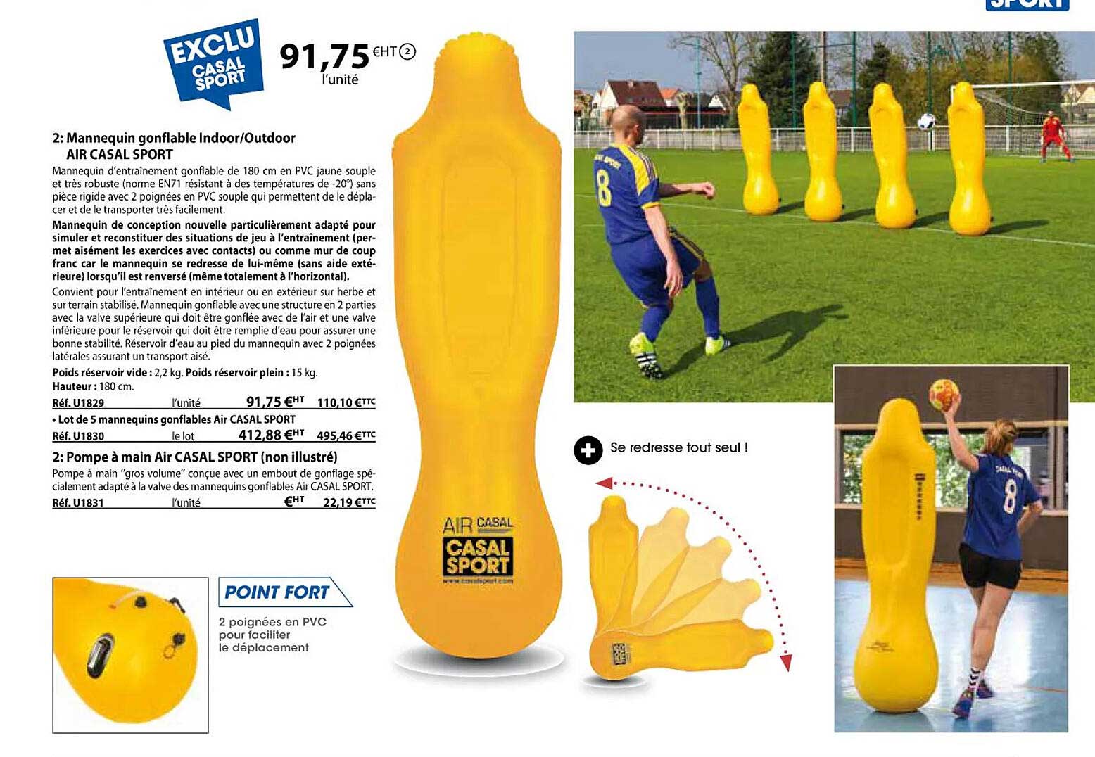 mannequin gonflable indoor-outdoor air casal sport