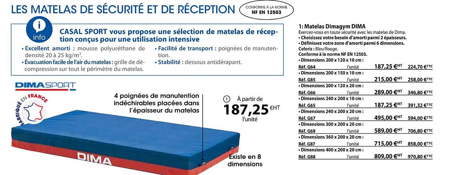 matelas dimagym dima