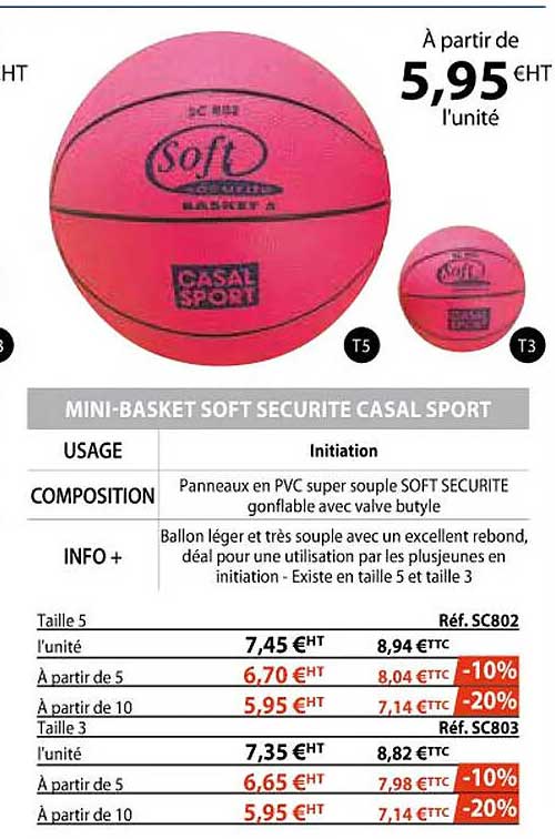 Mini-basket Soft Securité Casal Sport